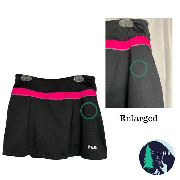 SOLD🟢2 FOR $10🟢 FILA Womens Tennis Skort Size XS* Black Pink Rear Pocket - Picture 3 of 9